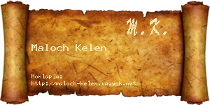 Maloch Kelen névjegykártya